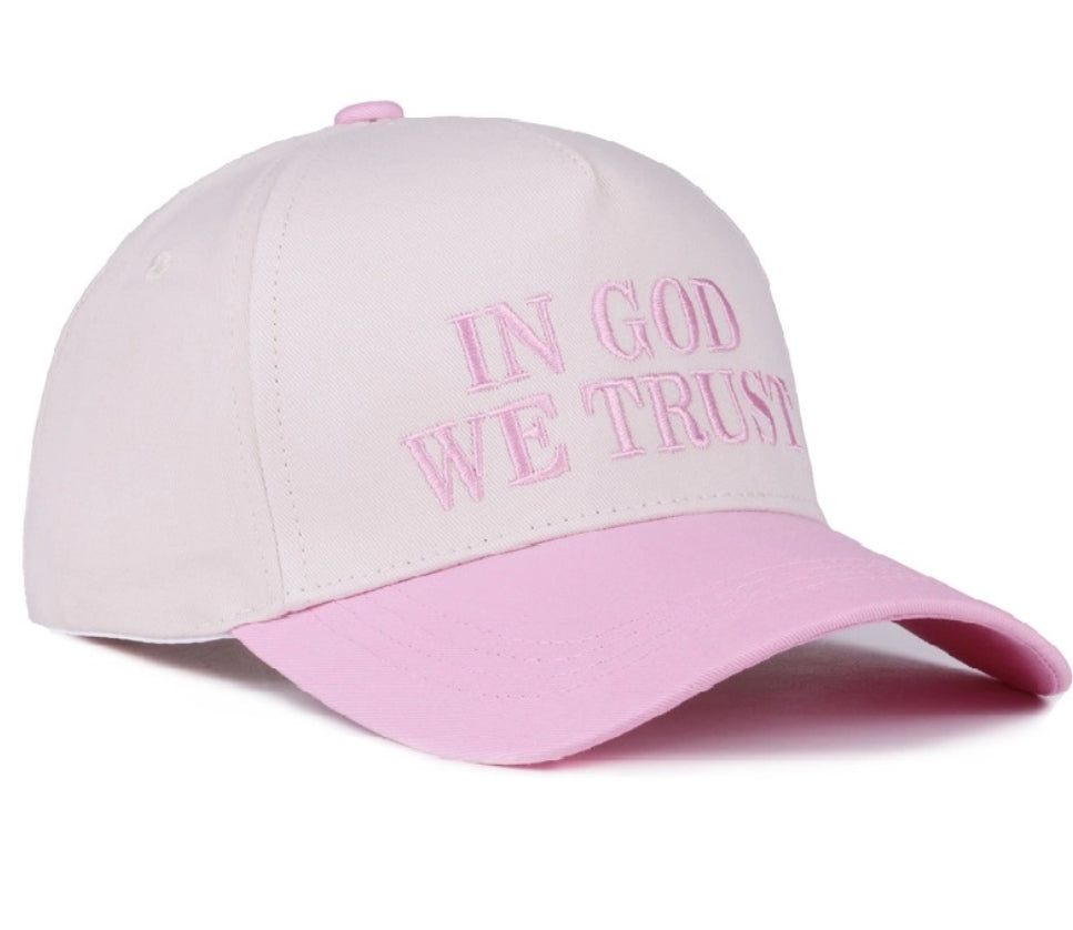In God We Trust Hat - Pink