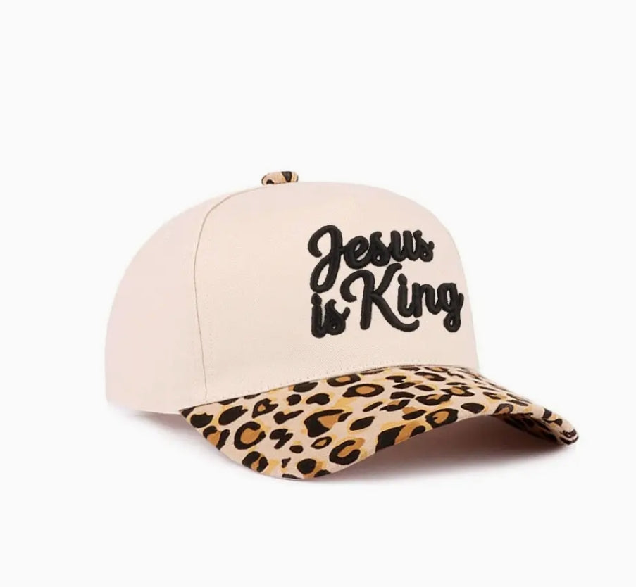 Jesus is King Hat - Leopard