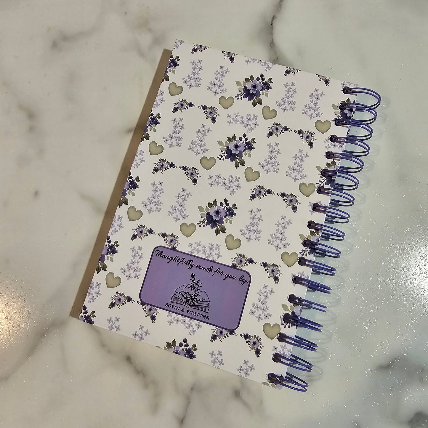 Handmade Spiral Journal with Bible Verse