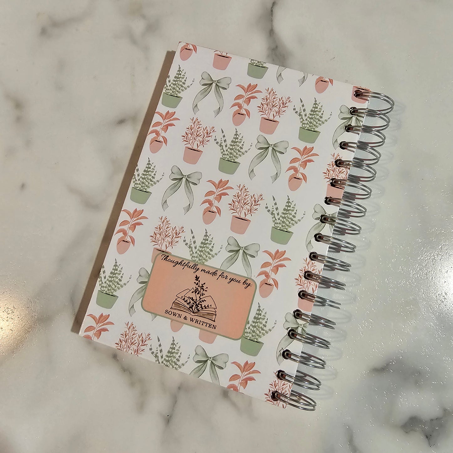 Handmade Spiral Journal with Bible Verse