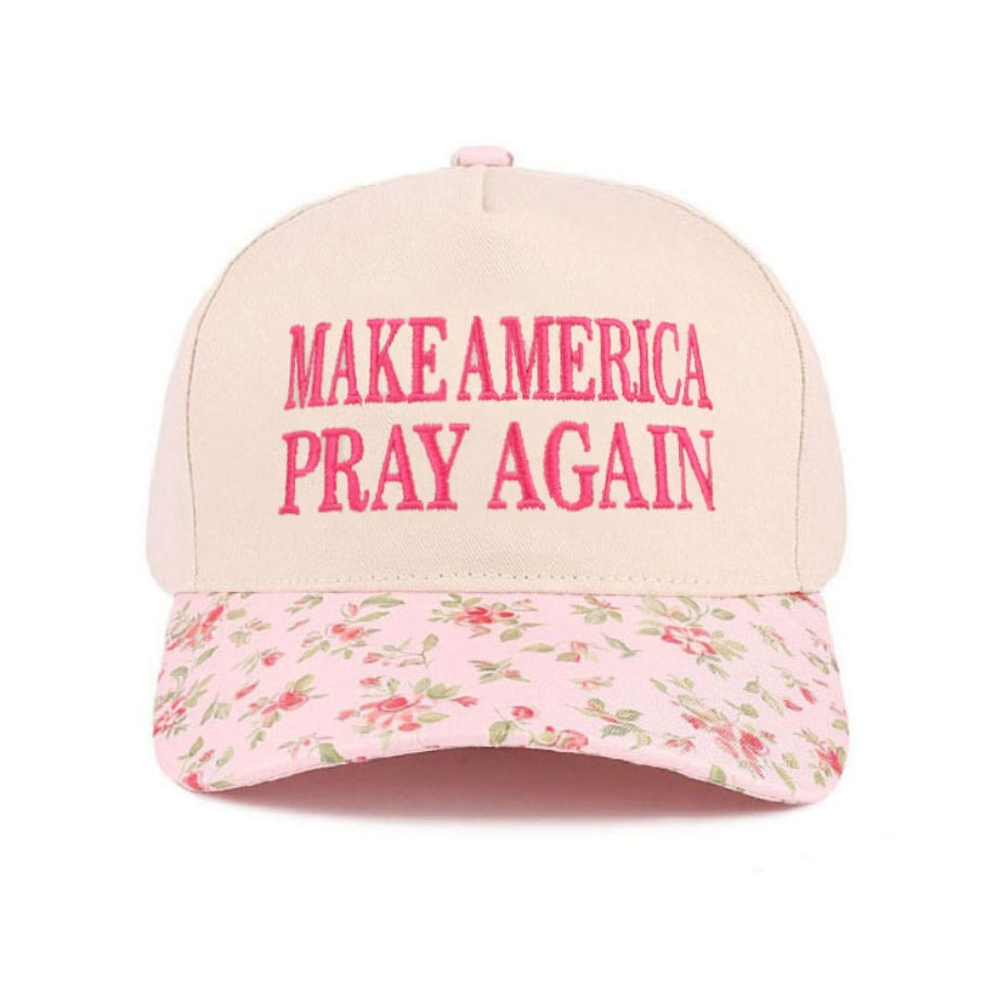 Make America Pray Again Hat - Floral Pink
