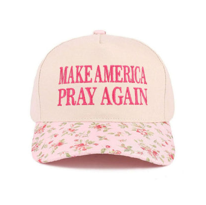 Make America Pray Again Hat - Floral Pink