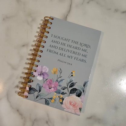 Handmade Spiral Journal with Bible Verse