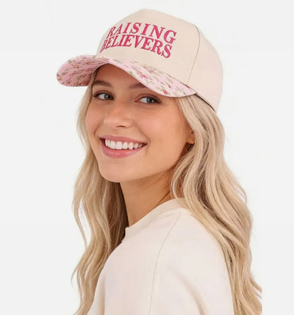 Raising Believers Hat - Floral Pink
